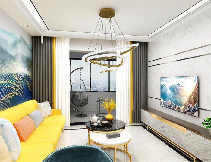 星雨華府106㎡現代輕奢風格裝修效果圖